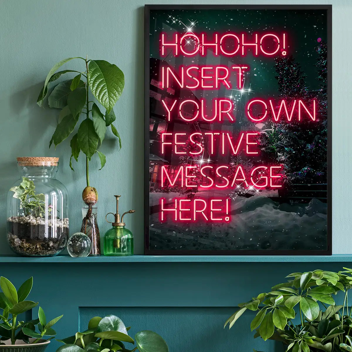 Custom Christmas Neon Print