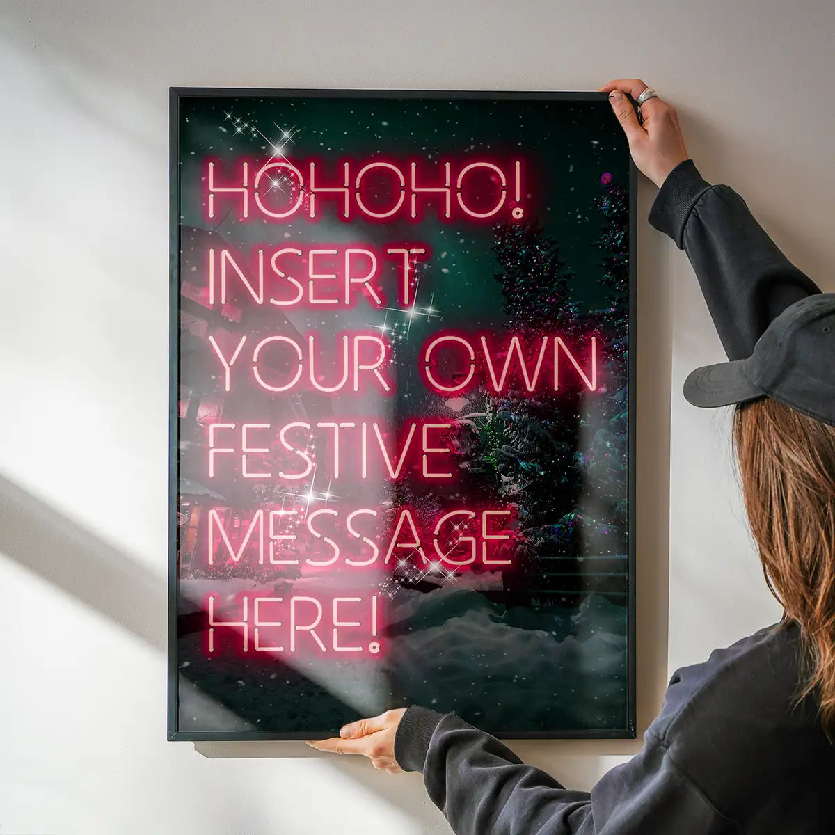 Custom Christmas Neon Print