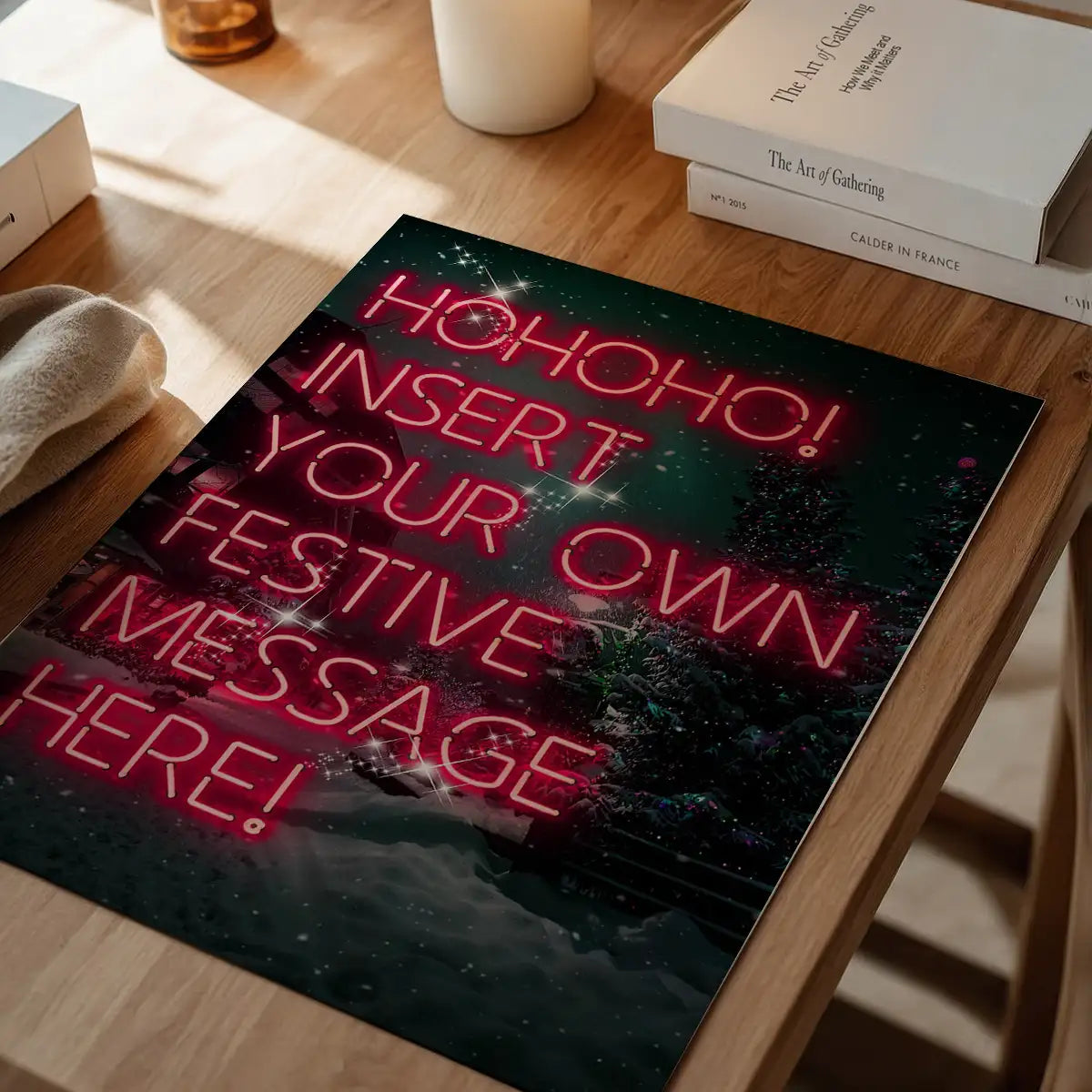 Custom Christmas Neon Print