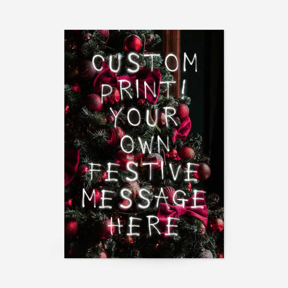 Custom Spraypaint Christmas Message Print