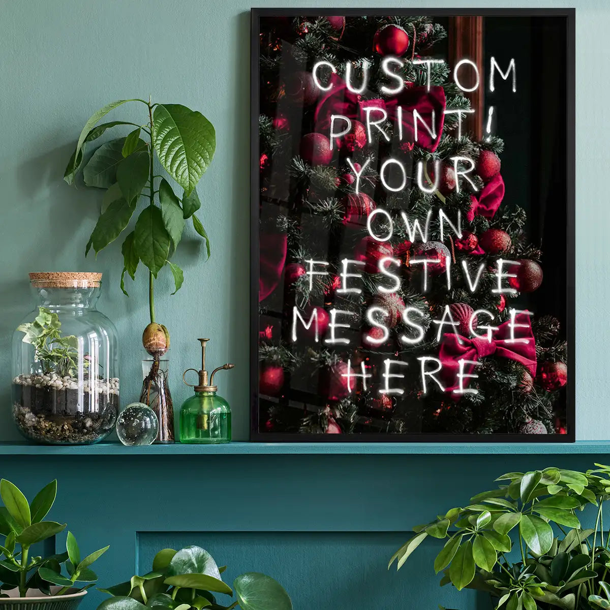 Custom Spraypaint Christmas Message Print