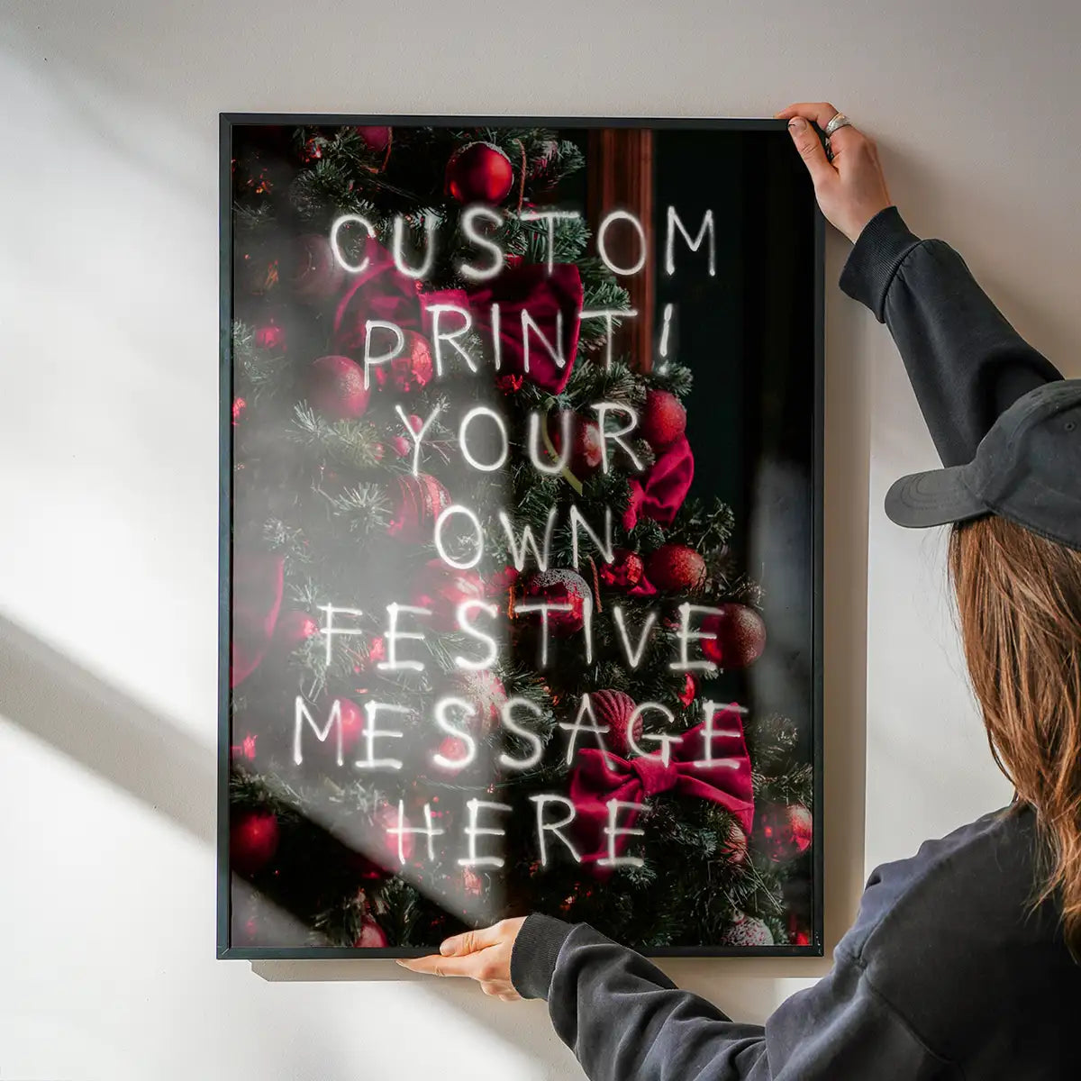 Custom Spraypaint Christmas Message Print