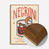 Cocktail Recipe Poster Print - Negroni