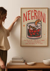 Cocktail Recipe Poster Print - Negroni