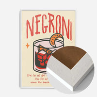 Cocktail Recipe Poster Print - Negroni