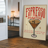 Cocktail Recipe Poster Print - Espresso Martini