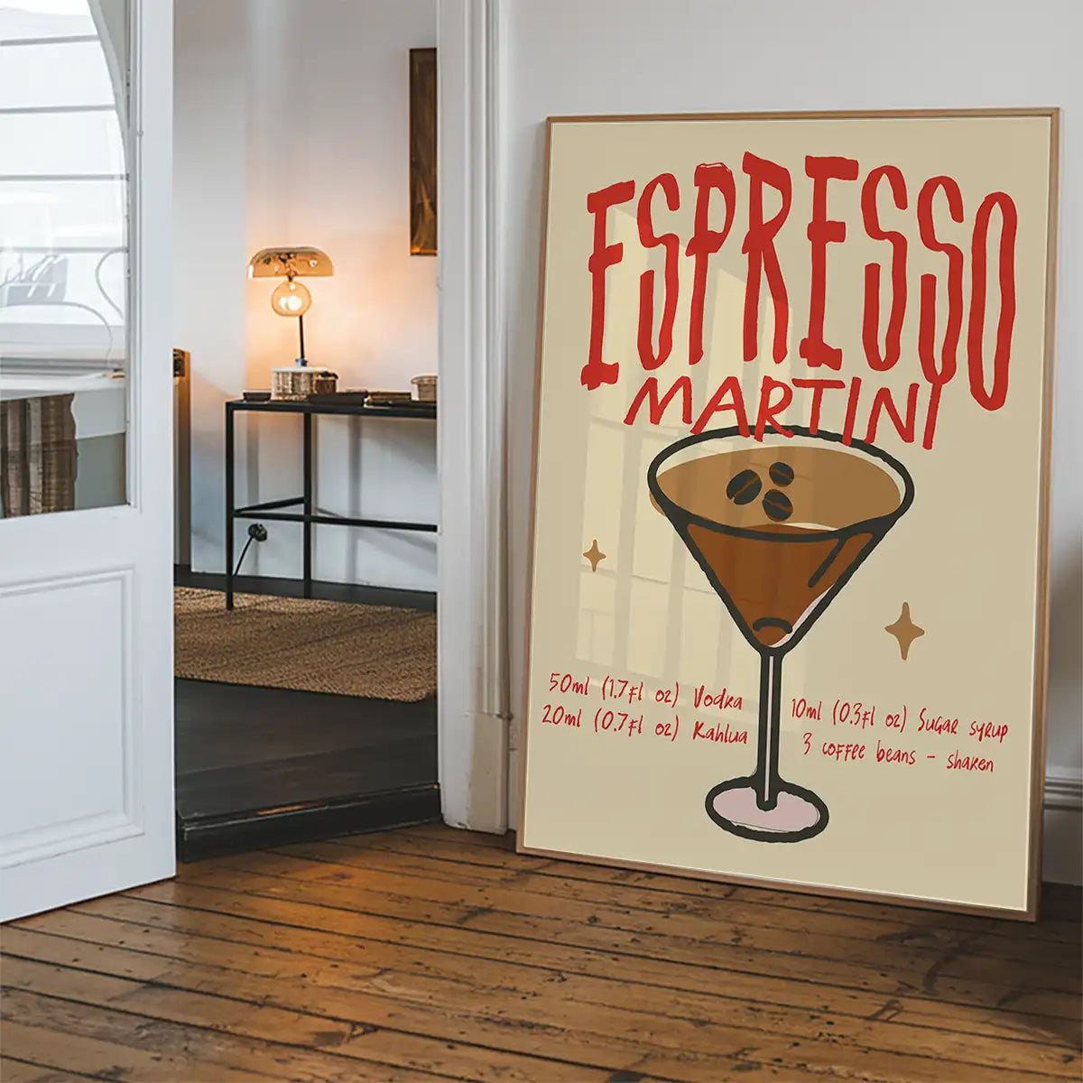 Cocktail Recipe Poster Print - Espresso Martini