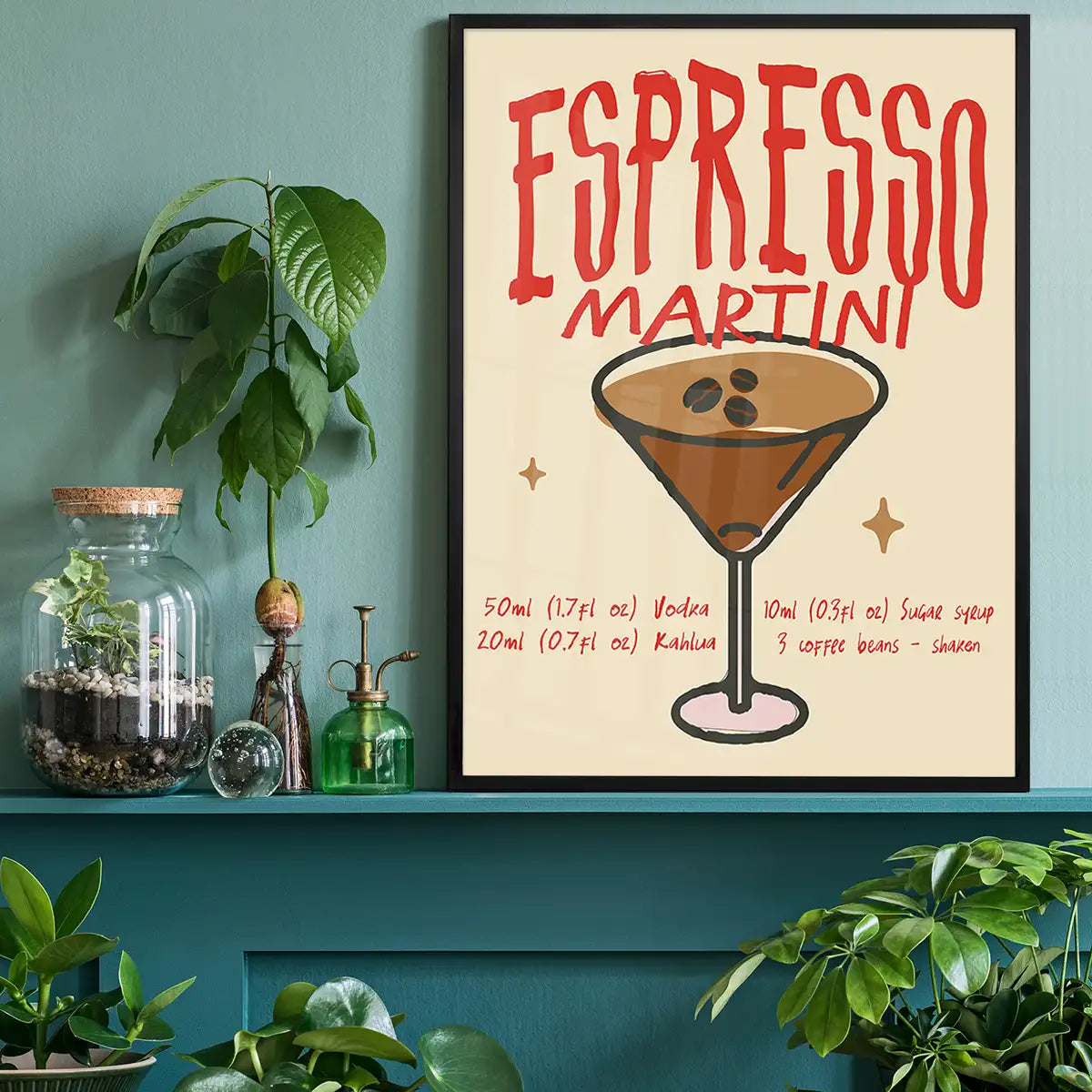Cocktail Recipe Poster Print - Espresso Martini