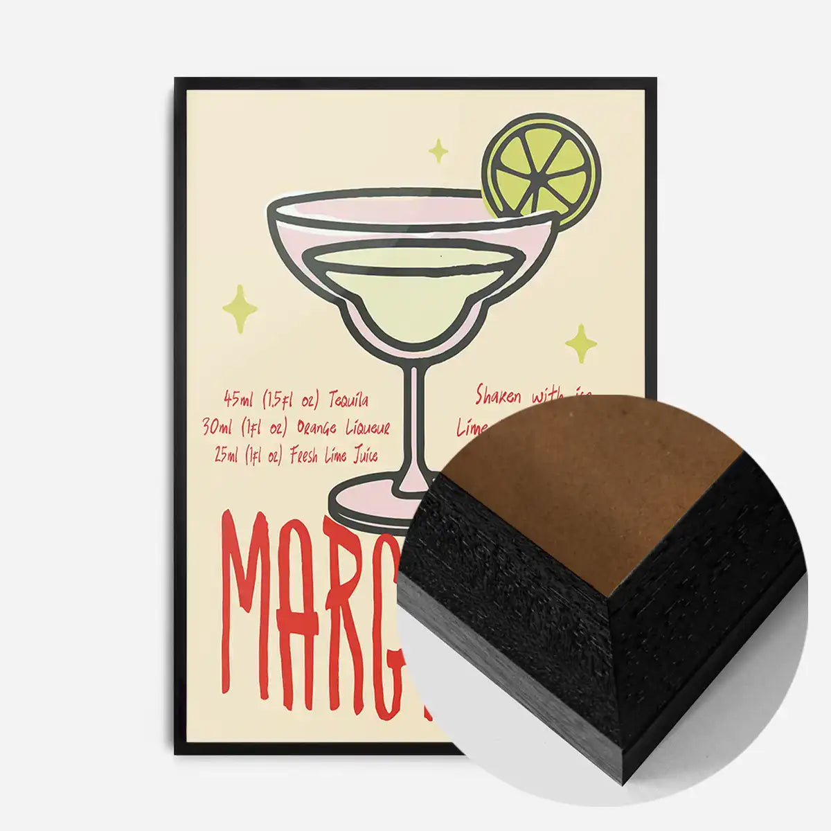 Cocktail Recipe Poster Print - Margarita