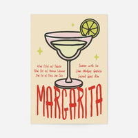 Cocktail Recipe Poster Print - Margarita