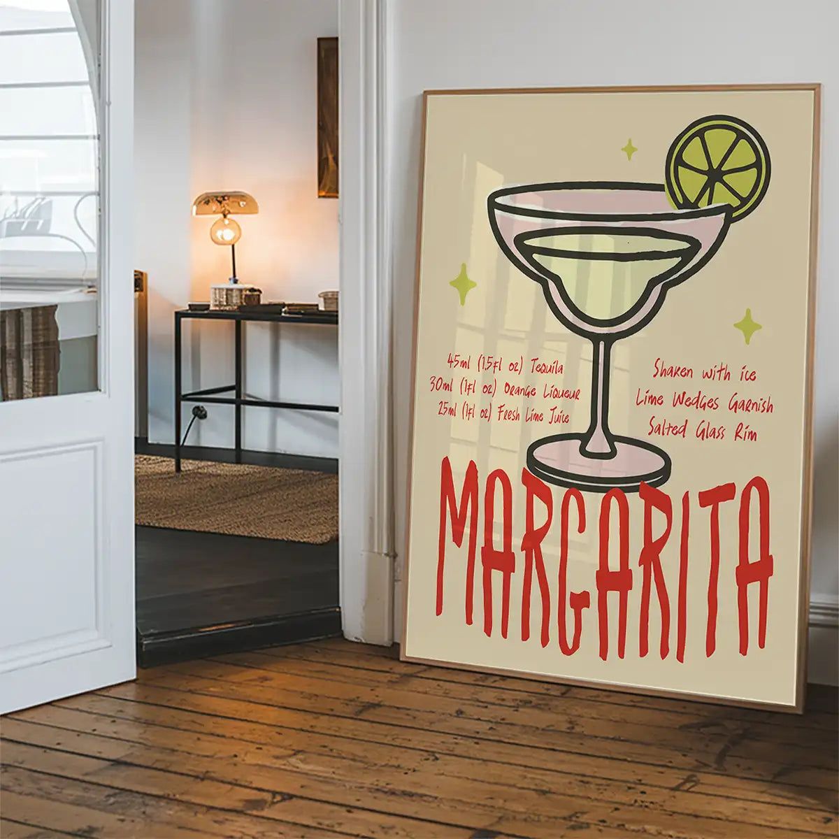 Cocktail Recipe Poster Print - Margarita
