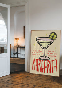 Cocktail Recipe Poster Print - Margarita