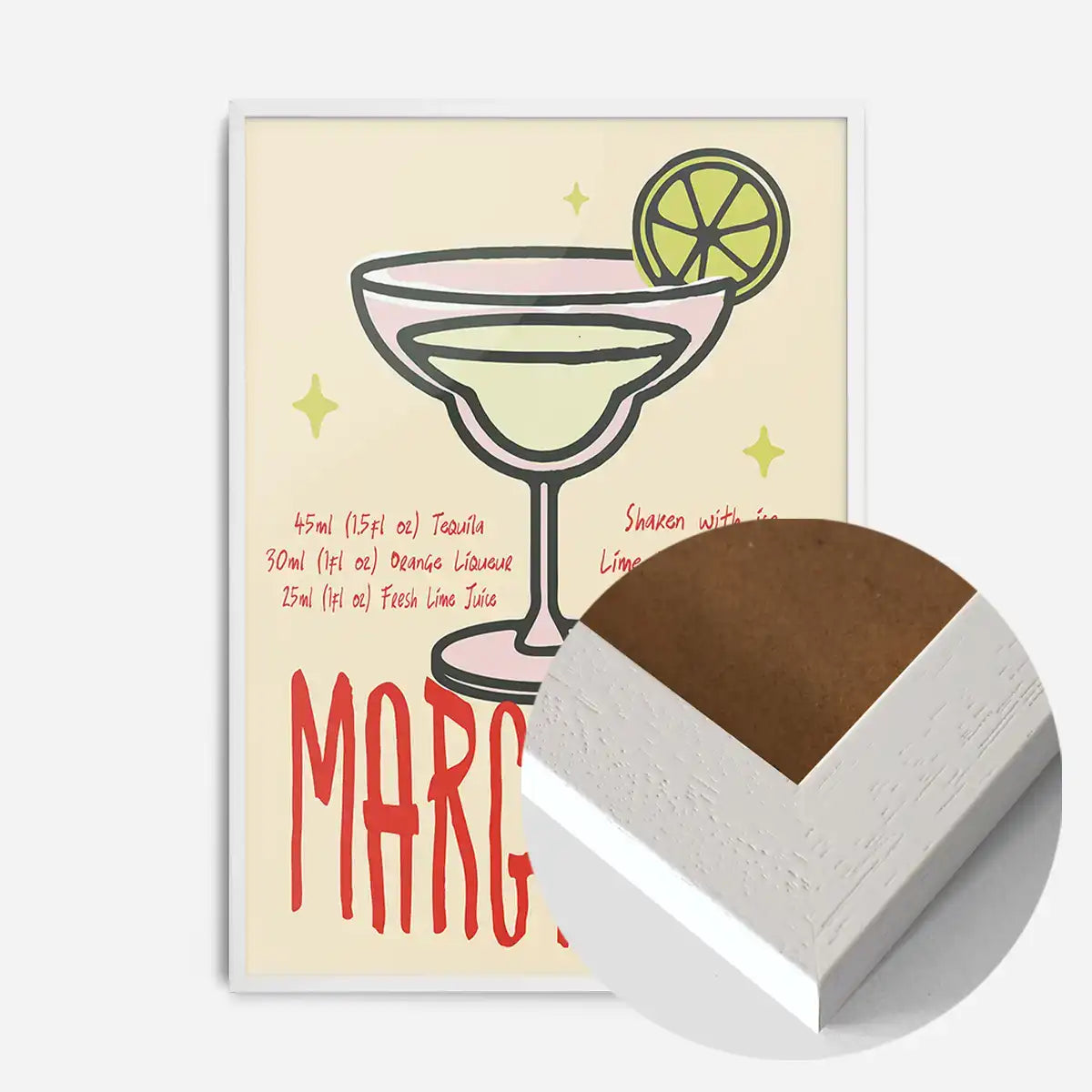 Cocktail Recipe Poster Print - Margarita