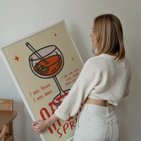 Cocktail Recipe Poster Print - Aperol Spritz