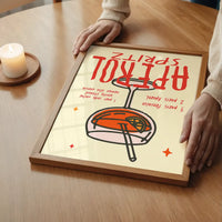 Cocktail Recipe Poster Print - Aperol Spritz