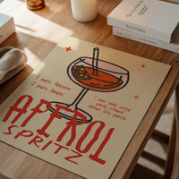 Cocktail Recipe Poster Print - Aperol Spritz