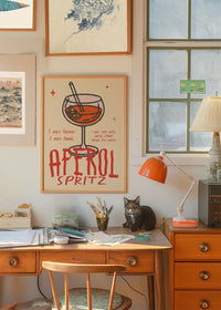 Cocktail Recipe Poster Print - Aperol Spritz