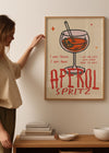 Cocktail Recipe Poster Print - Aperol Spritz