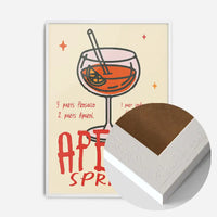 Cocktail Recipe Poster Print - Aperol Spritz