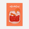 Cocktail Illustration Poster Print - Negroni