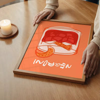 Cocktail Illustration Poster Print - Negroni