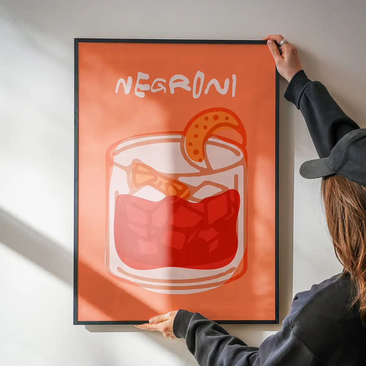Cocktail Illustration Poster Print - Negroni