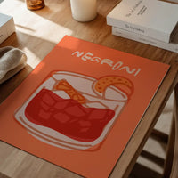 Cocktail Illustration Poster Print - Negroni