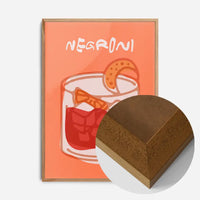 Cocktail Illustration Poster Print - Negroni