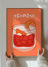 Cocktail Illustration Poster Print - Negroni