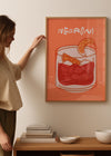 Cocktail Illustration Poster Print - Negroni
