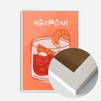 Cocktail Illustration Poster Print - Negroni