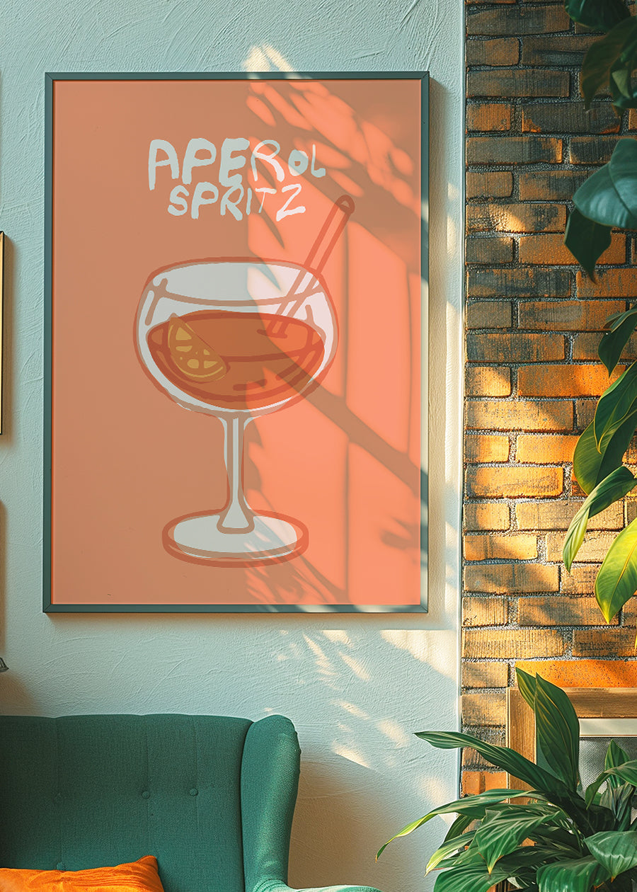 Cocktail Illustration Poster Print - Espresso Martini