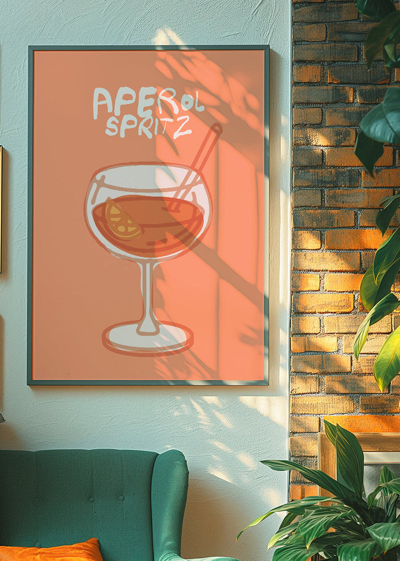 Cocktail Illustration Poster Print - Espresso Martini