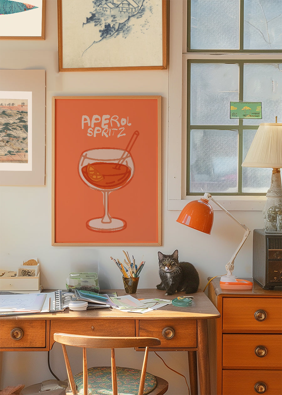 Cocktail Illustration Poster Print - Espresso Martini