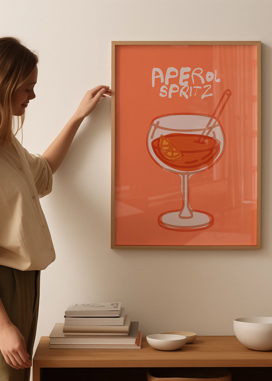 Cocktail Illustration Poster Print - Espresso Martini