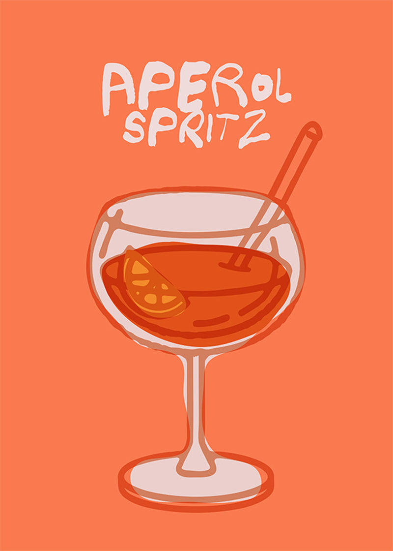 Cocktail Illustration Poster Print - Espresso Martini