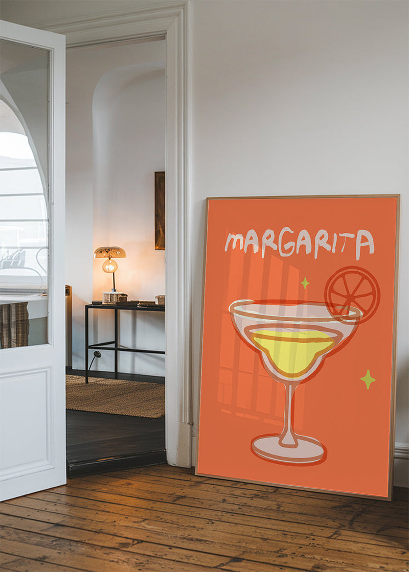 Cocktail Illustration Poster Print - Margarita