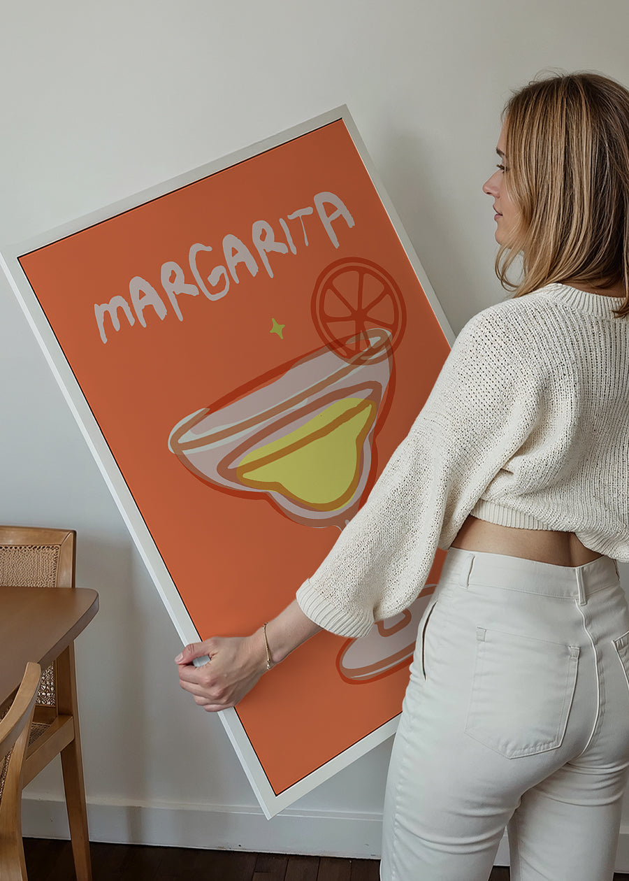 Cocktail Illustration Poster Print - Margarita
