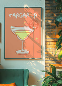Cocktail Illustration Poster Print - Margarita