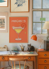 Cocktail Illustration Poster Print - Margarita