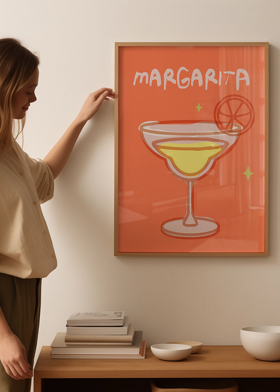 Cocktail Illustration Poster Print - Margarita