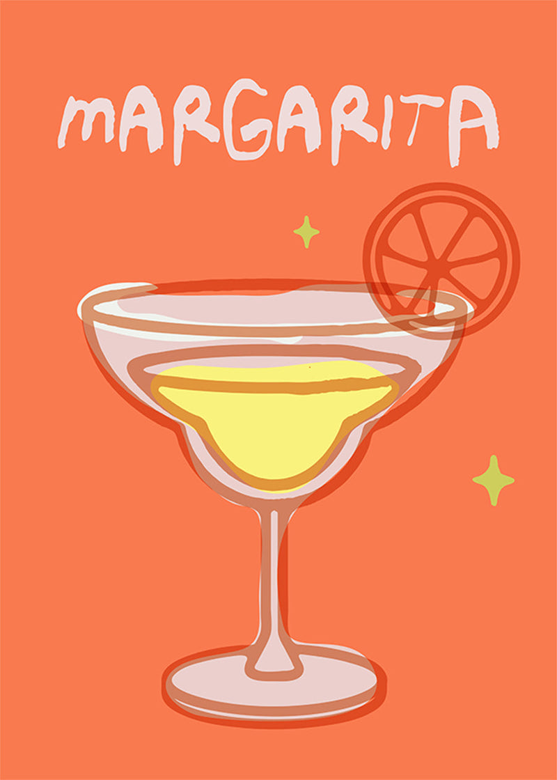 Cocktail Illustration Poster Print - Margarita
