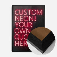 Custom Quote Neon Sign Print Red