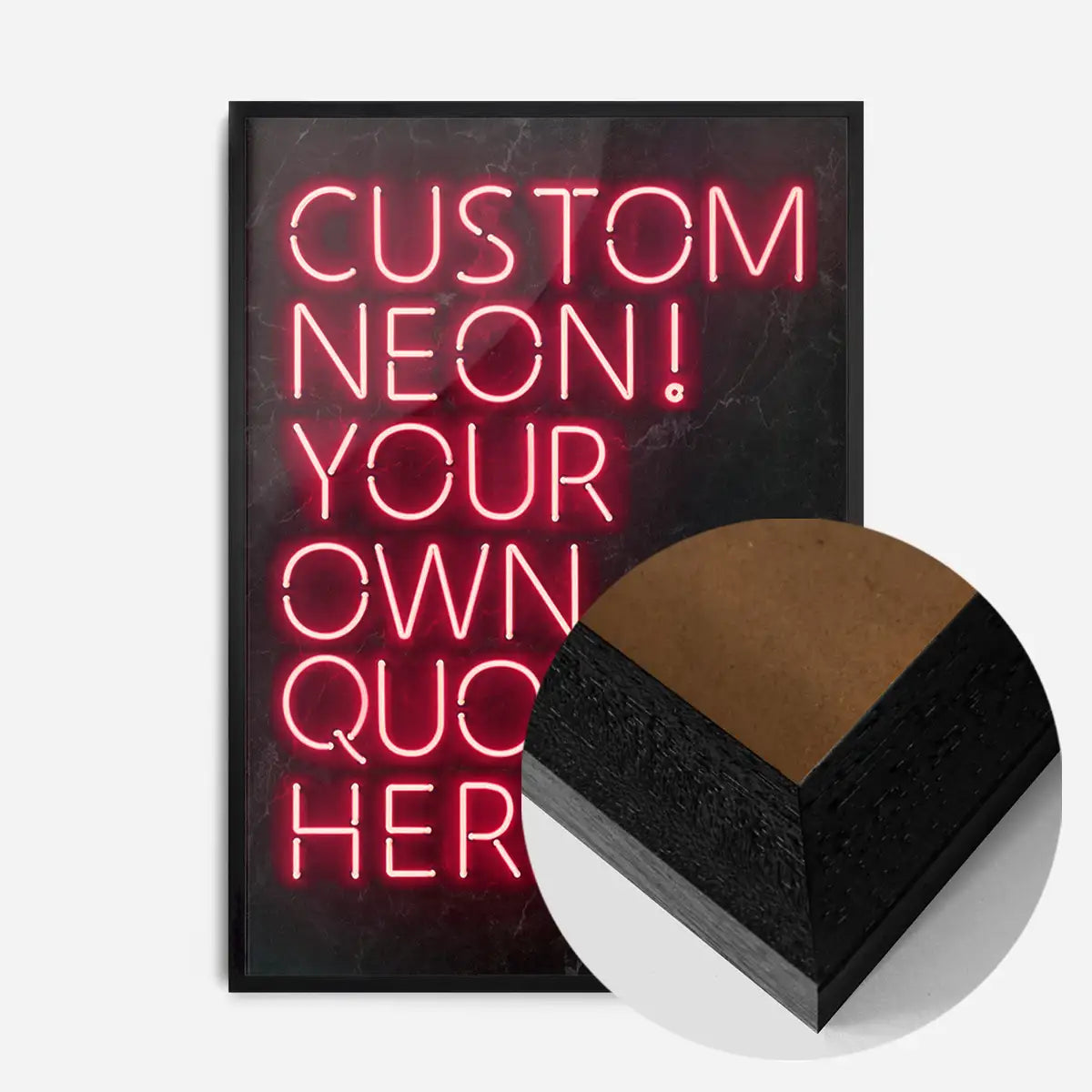 Custom Quote Neon Sign Print Red