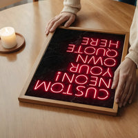 Custom Quote Neon Sign Print Red