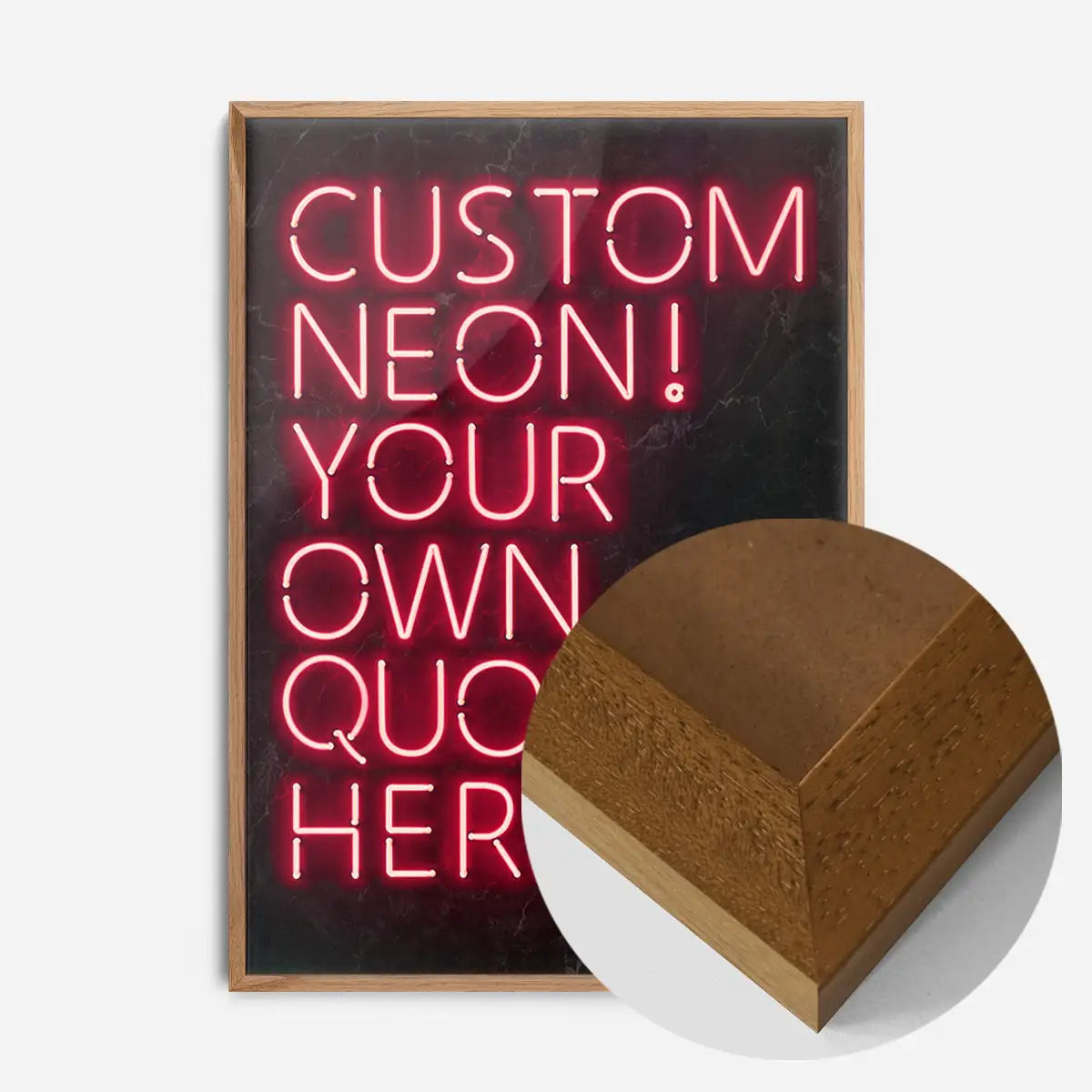 Custom Quote Neon Sign Print Red