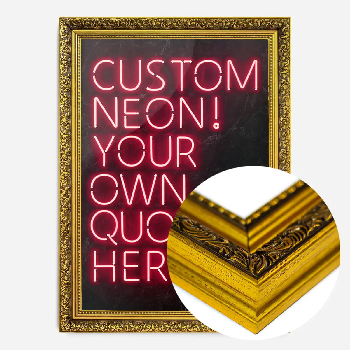 Custom Quote Neon Sign Print Red