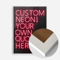 Custom Quote Neon Sign Print Red
