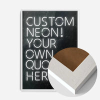 Custom Quote Neon Sign Print White