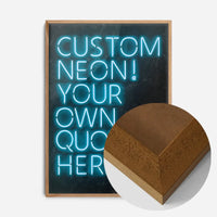 Custom Quote Neon Sign Print Blue